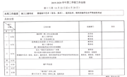 2019-2020学年第二学期第十三周工作安排